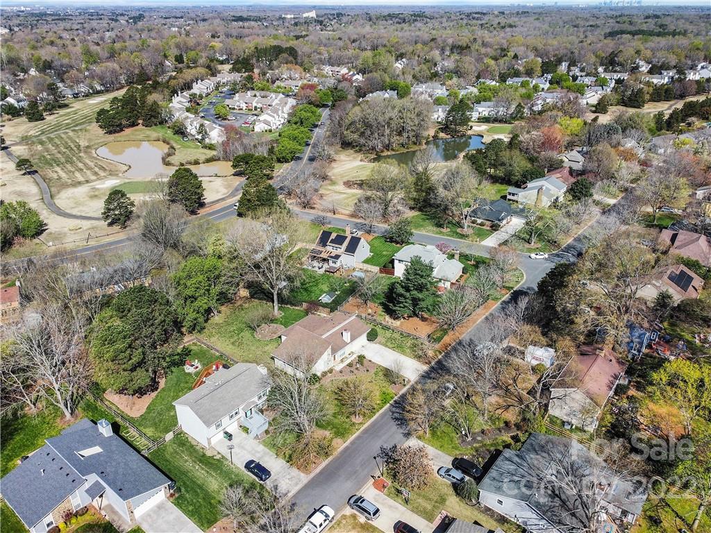 9907 Fairway Ridge Road Charlotte, NC 28277 - Photo 34 of 37 an aerial view of residential houses with outdoor space