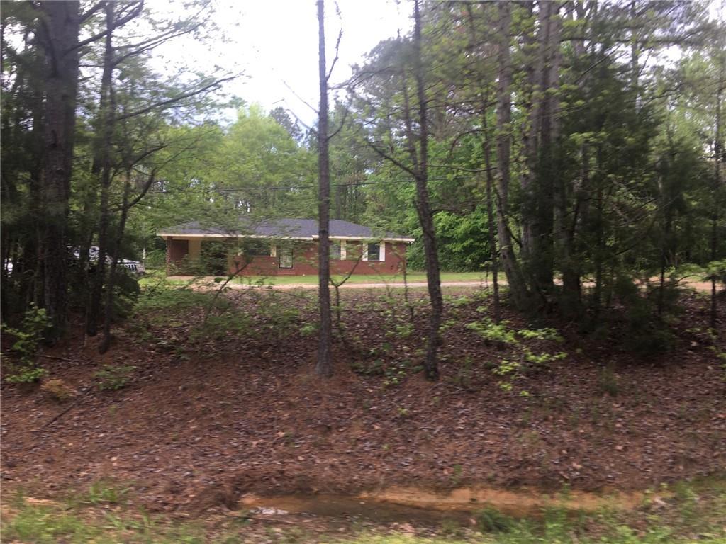 a view of a park with trees