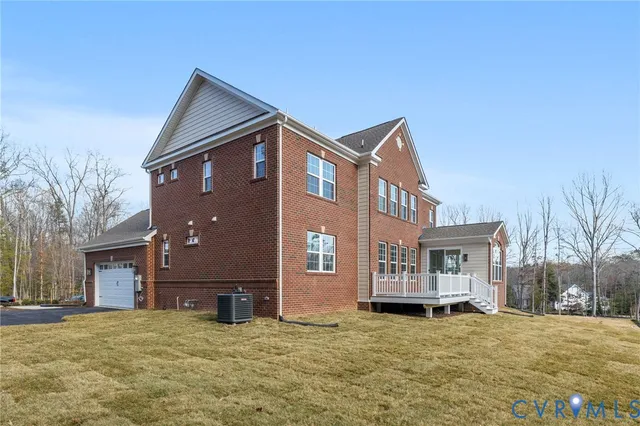 a view of a balcony with wooden floor