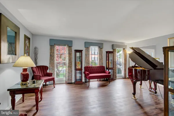 a view of balcony with furniture