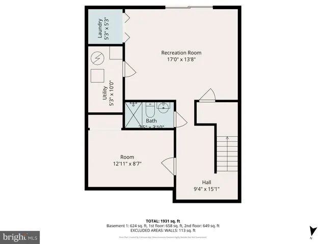 a picture of a bench in a white building