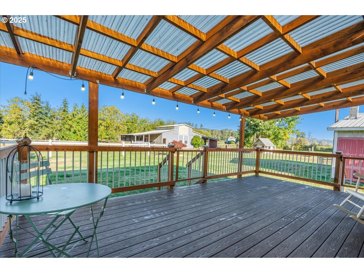 78527 Point Adams Road Clatskanie, OR 97016 - Photo 29 of 46 a view of a patio with wooden floor
