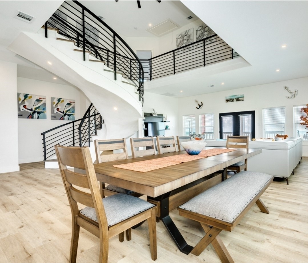 23245 Termini-San Luis Pass Road Galveston, TX 77554 - Photo 13 of 45 a living room with furniture and kitchen view