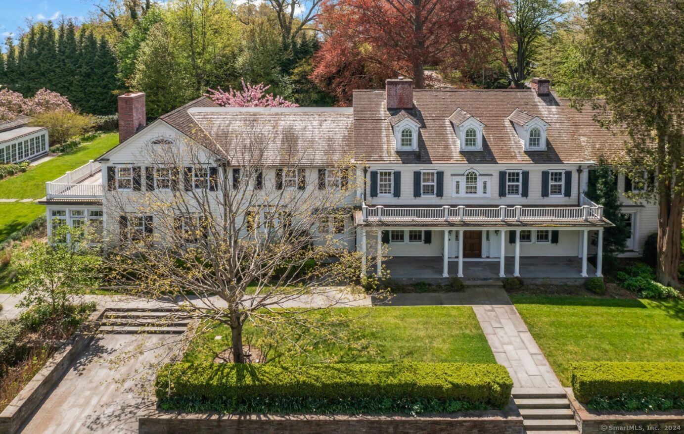 a aerial view of a house