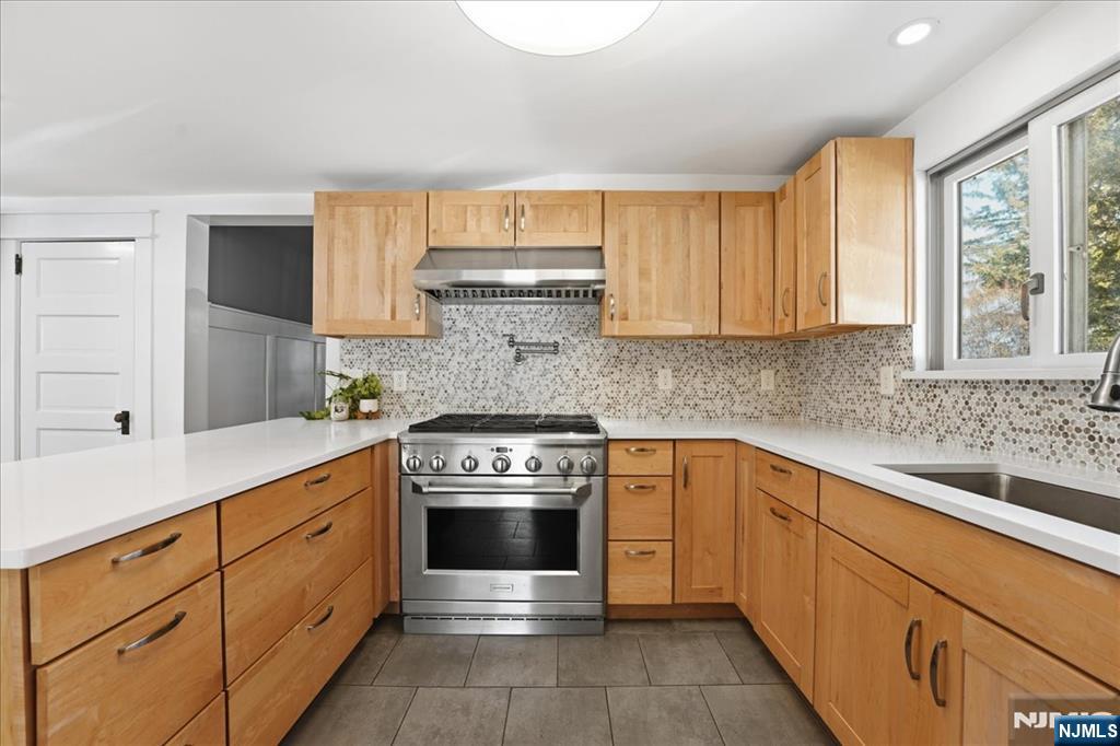 343-339 Quaker Church Road Randolph, NJ 07869 - Photo 31 of 38 a kitchen with stainless steel appliances a stove sink and cabinets