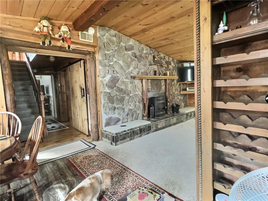 5278 Old Telephone Road Bethany, NY 14054 - Photo 4 of 36 built-in wine rack and custom mantel