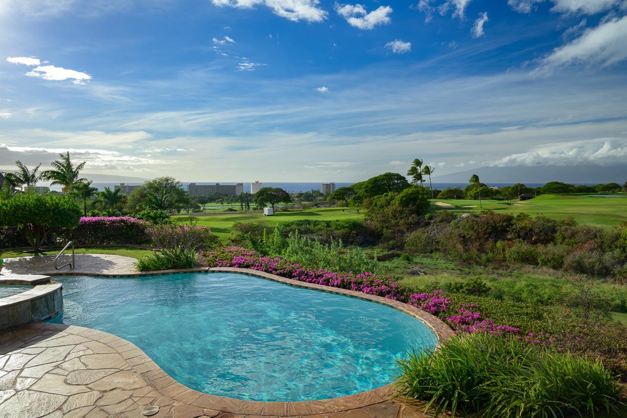 104 Anapuni Loop Lahaina, HI 96761 - Photo 42 of 45 a view of a garden with a swimming pool