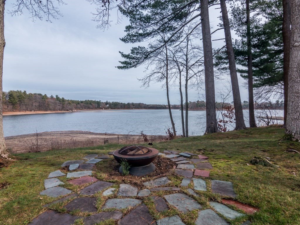 128 Locksley Road Lynnfield, MA 01940 - Photo 31 of 38 a view of a lake with a yard and lake view