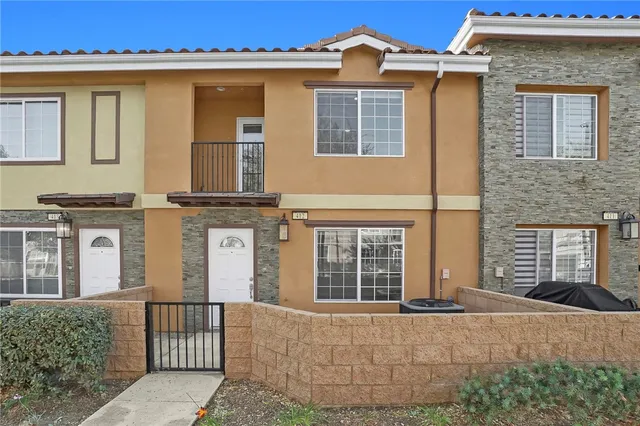 front view of a house with a outdoor space