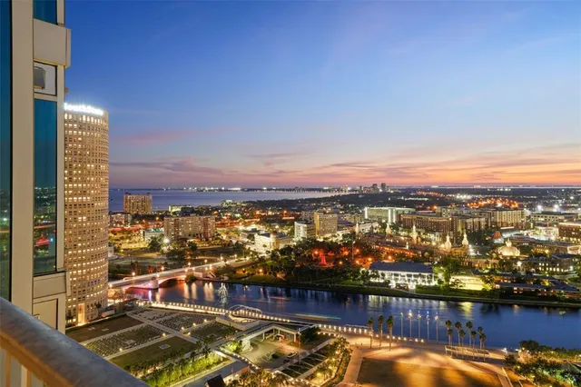 a view of city and lake