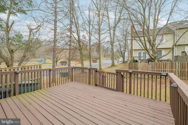 a view of wooden deck