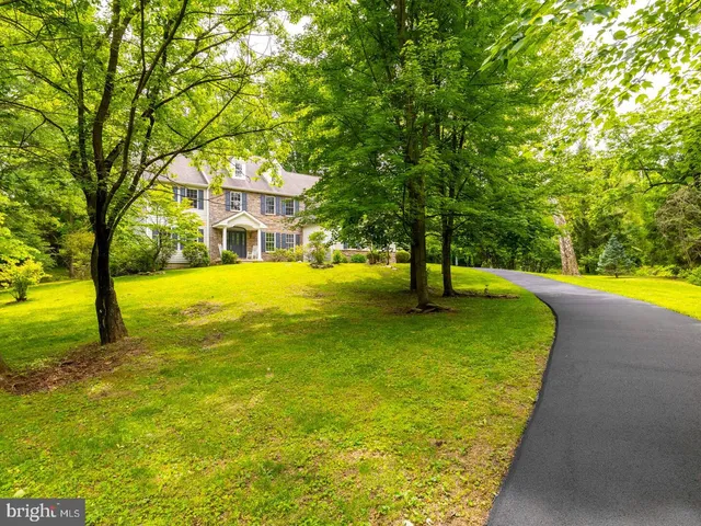 a view of yard with swimming pool and trees