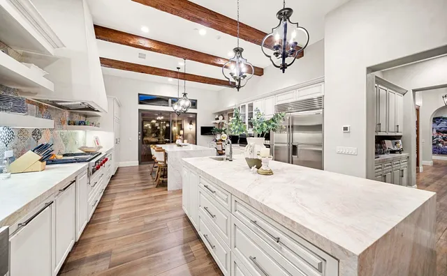 a living room with furniture and a couch