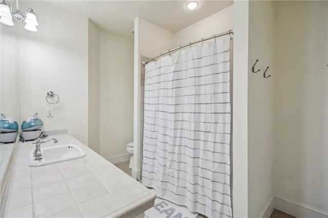 a view of backyard with tree