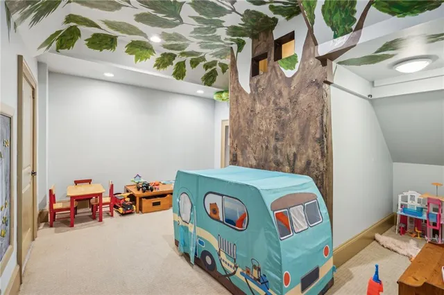 a view of a building with a yard