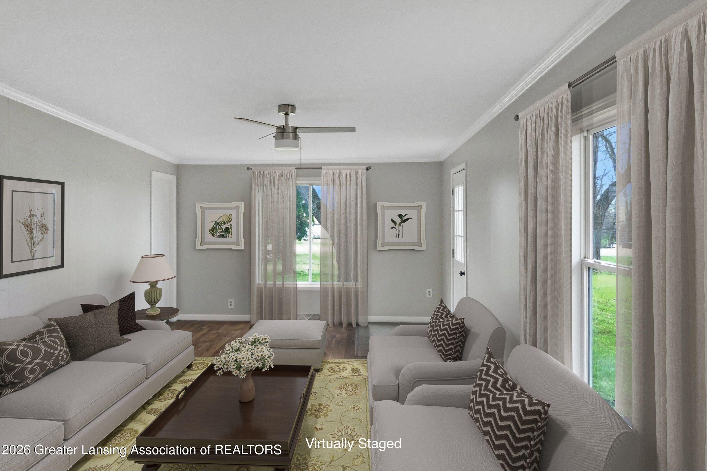 2881 Devine Road Nashville, MI 49073 - Photo 7 of 42 Virtually Staged Living Room