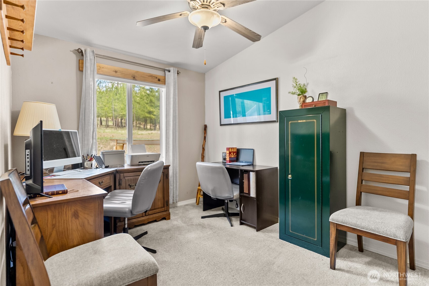24 Lookout Trail Riverside, WA 98849 - Photo 23 of 39 a view of a workspace with furniture and a window