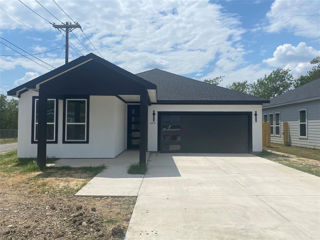 210 College Mound Road Terrell, TX 75160 - Photo 1 of 1 Single story home featuring concrete driveway, stucco siding, an attached garage, and a shingled roof