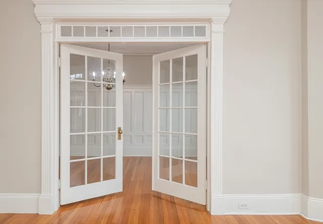 a view of wooden floor in a room