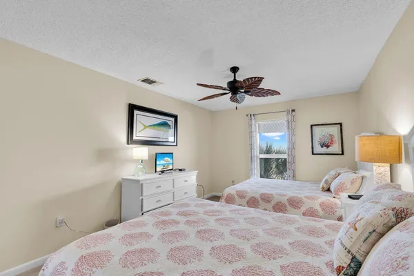 a view of a lake with a city