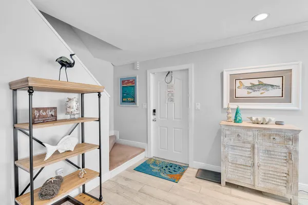 a view of a balcony with outdoor space