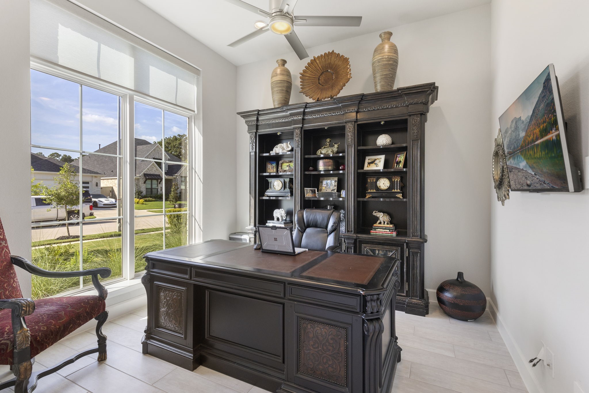 15423 Ringbill Way Magnolia, TX 77354 - Photo 8 of 50 a view of kitchen island with stainless steel appliances wooden floor and window