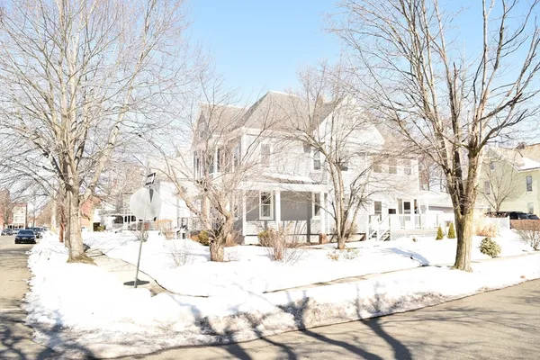 a view of snow on the side of road