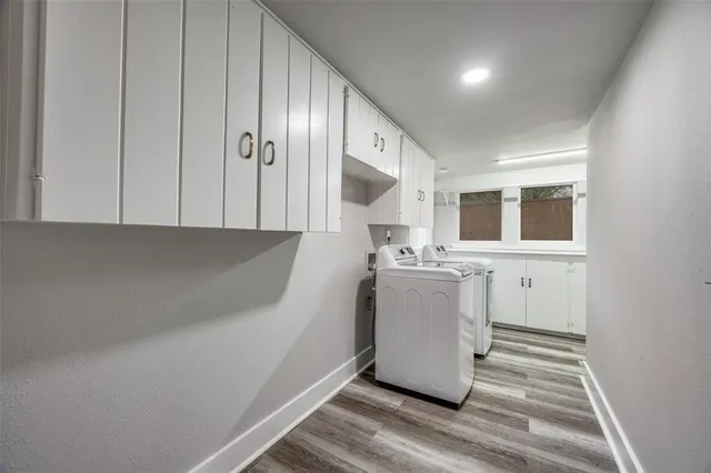 a room with a washer and dryer