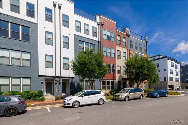 a car parked in front of a building
