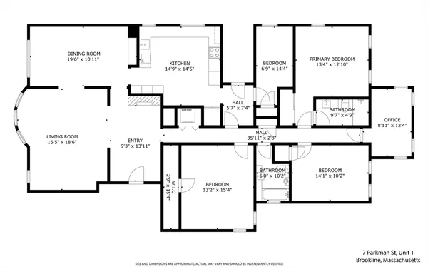 $2,099,000 | 7 Parkman Street, Unit 1, Brookline, MA 02446