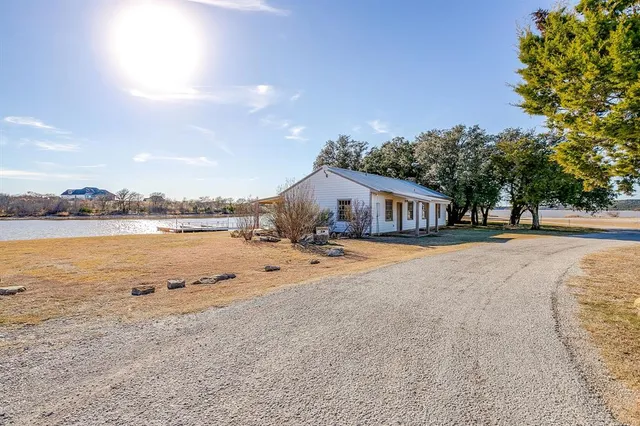 a view of a lake with outdoor space