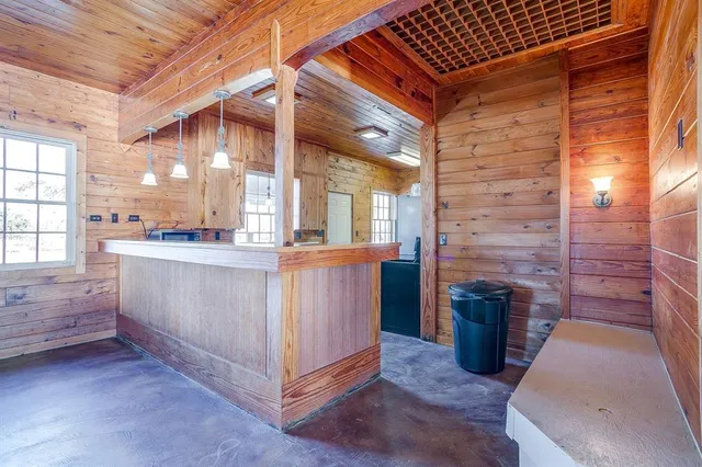 a view of a lake with a mountain in the background