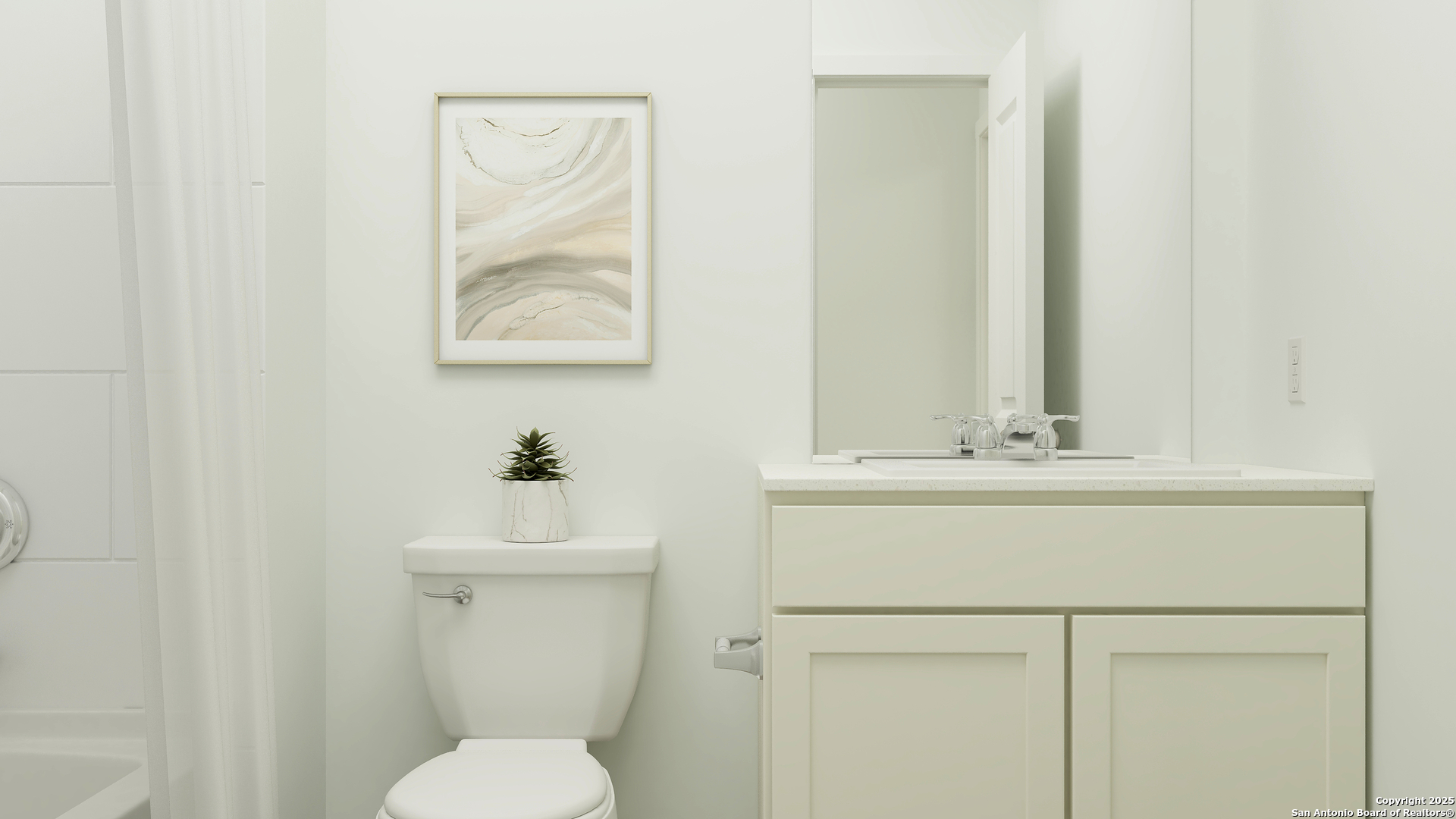 1727 Quintero Place Converse, TX 78109 - Photo 21 of 26 a bathroom with a sink mirror and a toilet