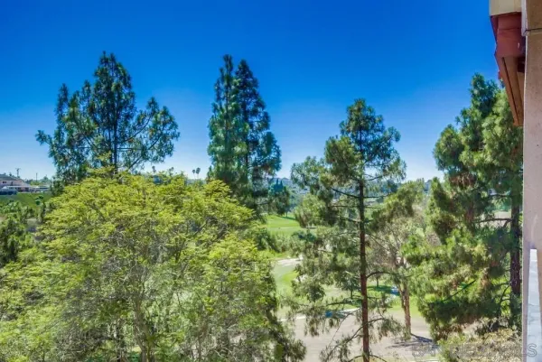 a view of a balcony with outdoor space