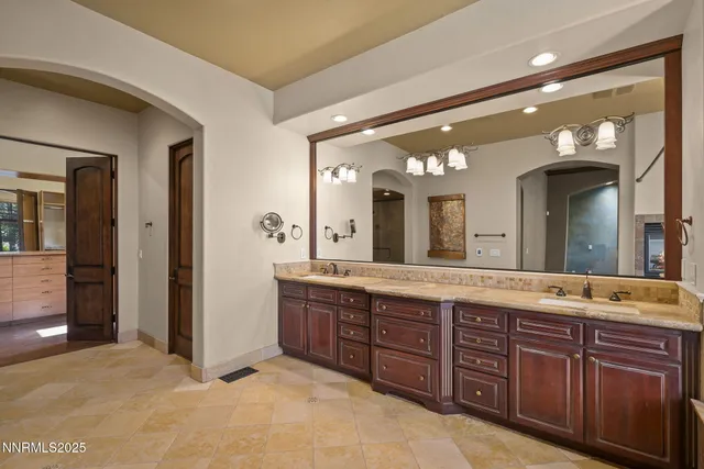 a view of a balcony with door