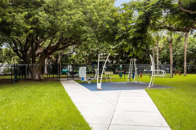 a view of swimming pool with a garden