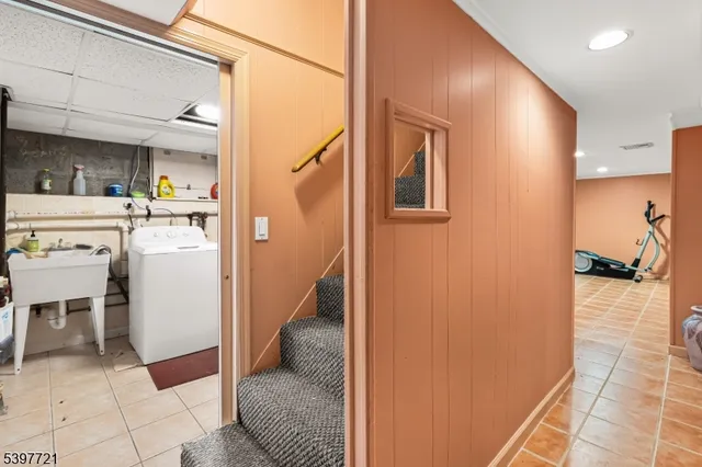 a room with a washer and dryer