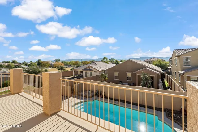 a view of a houses with a balcony
