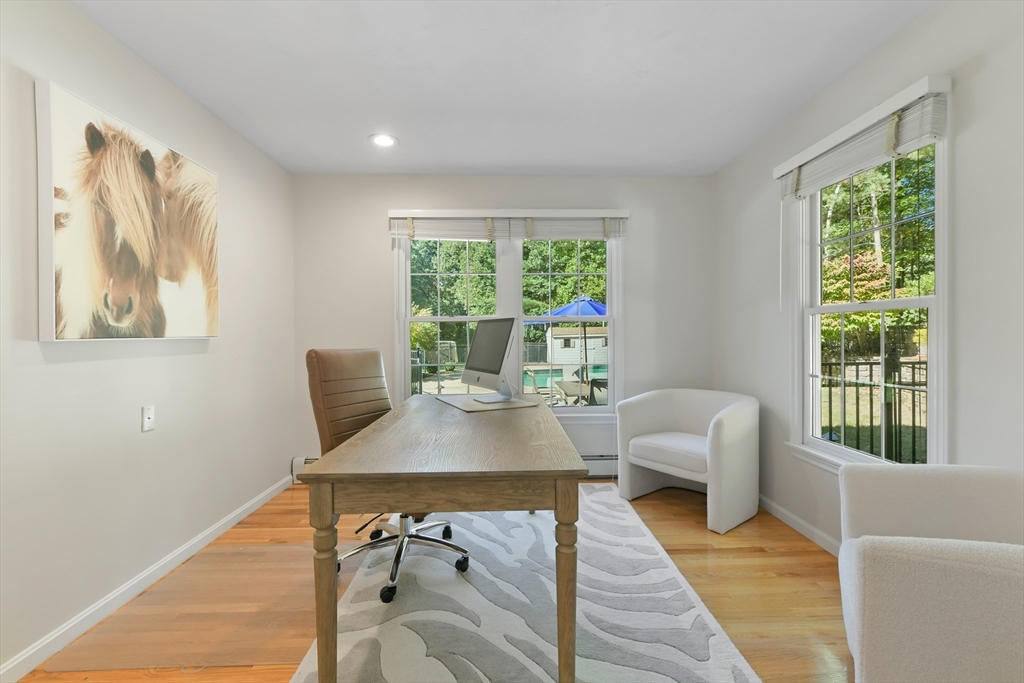 34 Valley Road Boxford, MA 01921 - Photo 17 of 42 a view of a workspace with furniture and a window
