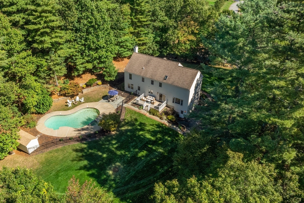 34 Valley Road Boxford, MA 01921 - Photo 36 of 42 an aerial view of a house with a yard