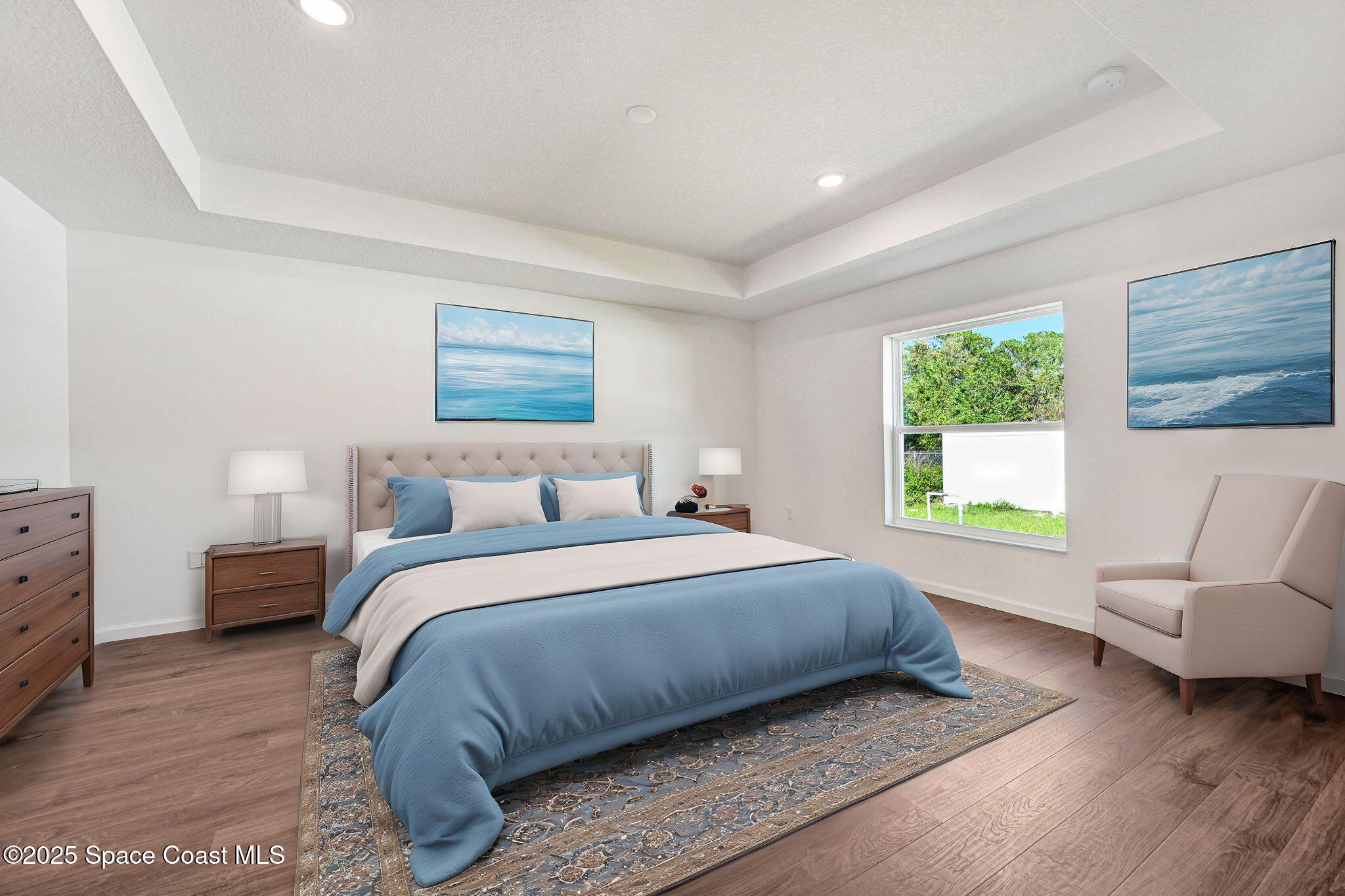 1089 Savery Road Palm Bay, FL 32908 - Photo 32 of 47 a bedroom with a bed and a couch