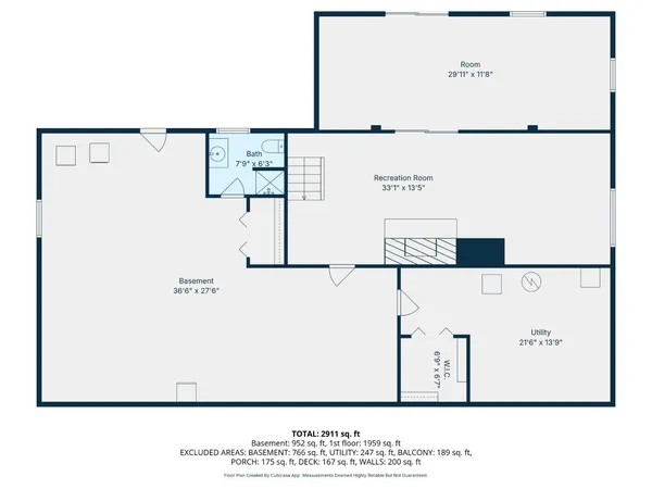 a view of hallway with wooden floor