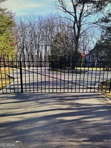 a view of a building and a street