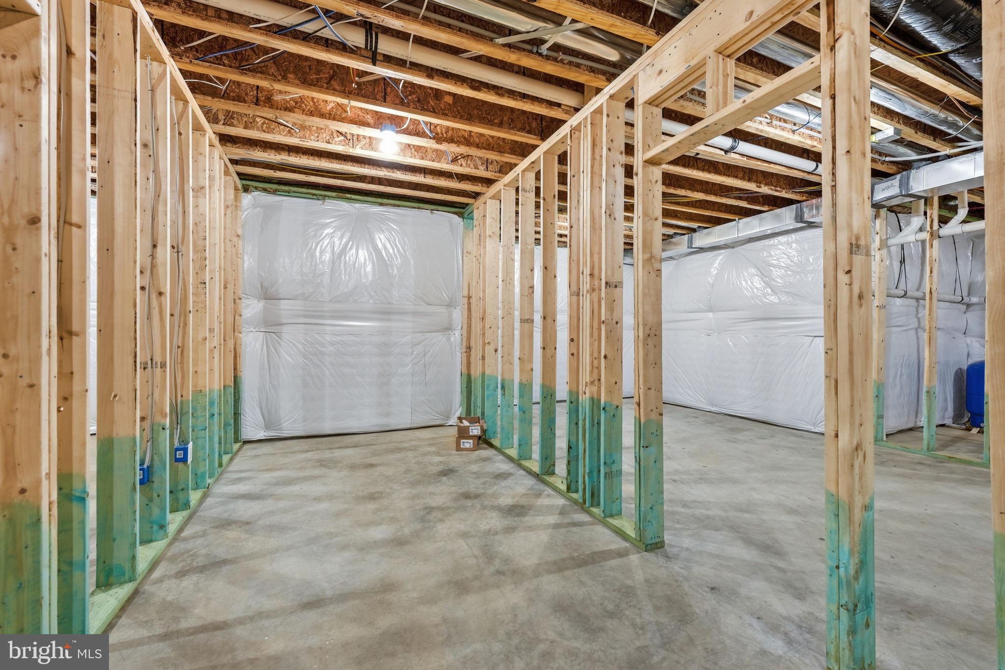 18871 Woodburn Road Leesburg, VA 20175 - Photo 69 of 89 Unfinished basement with bathroom rough-in