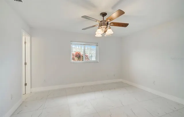 an empty room with a window