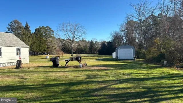 a garden view with a fountain