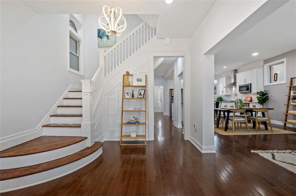 5531 Columbo Street Pittsburgh, PA 15206 - Photo 14 of 34 a view of entryway and hall with wooden floor