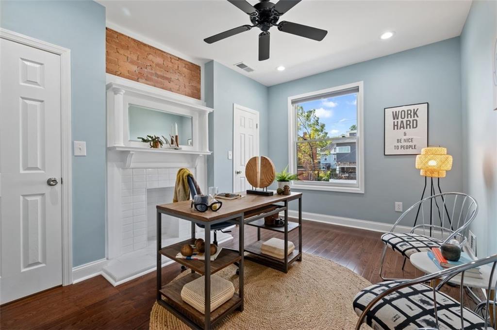 5531 Columbo Street Pittsburgh, PA 15206 - Photo 21 of 34 a workspace with chandelier