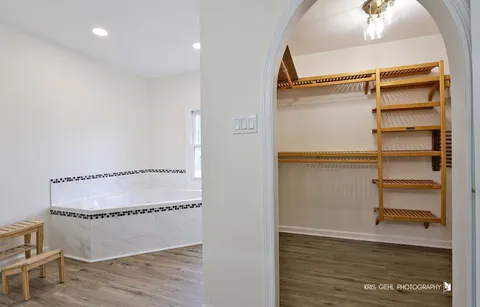 a view of room with empty racks