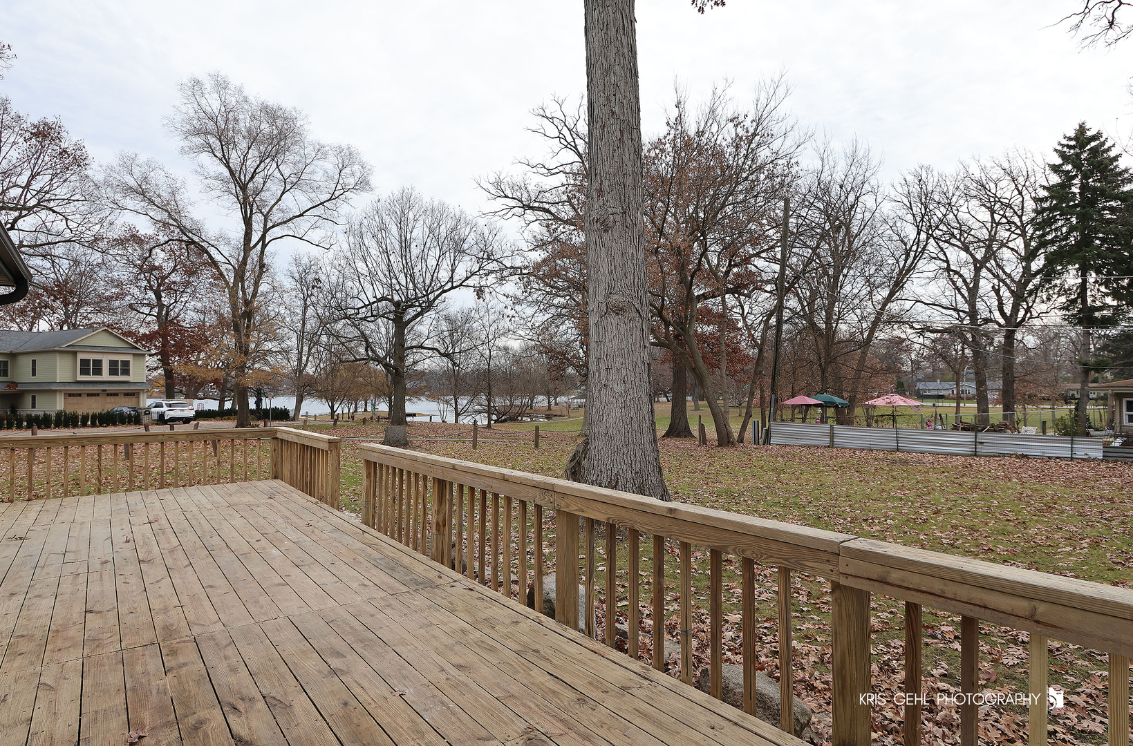 18653 West Willow Point Road Grayslake, IL 60030 - Photo 35 of 49 a view of a yard with wooden floor and trees